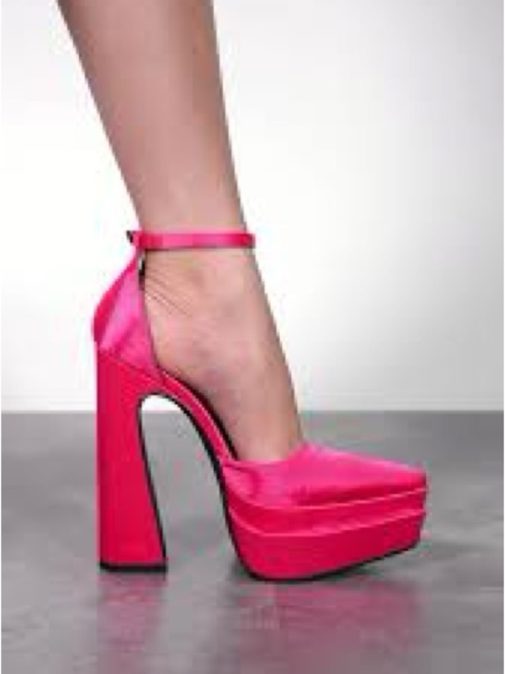 Cape Robbin Hot Pink Platform Ankle-Strap Heels